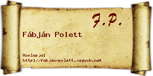 Fábján Polett névjegykártya